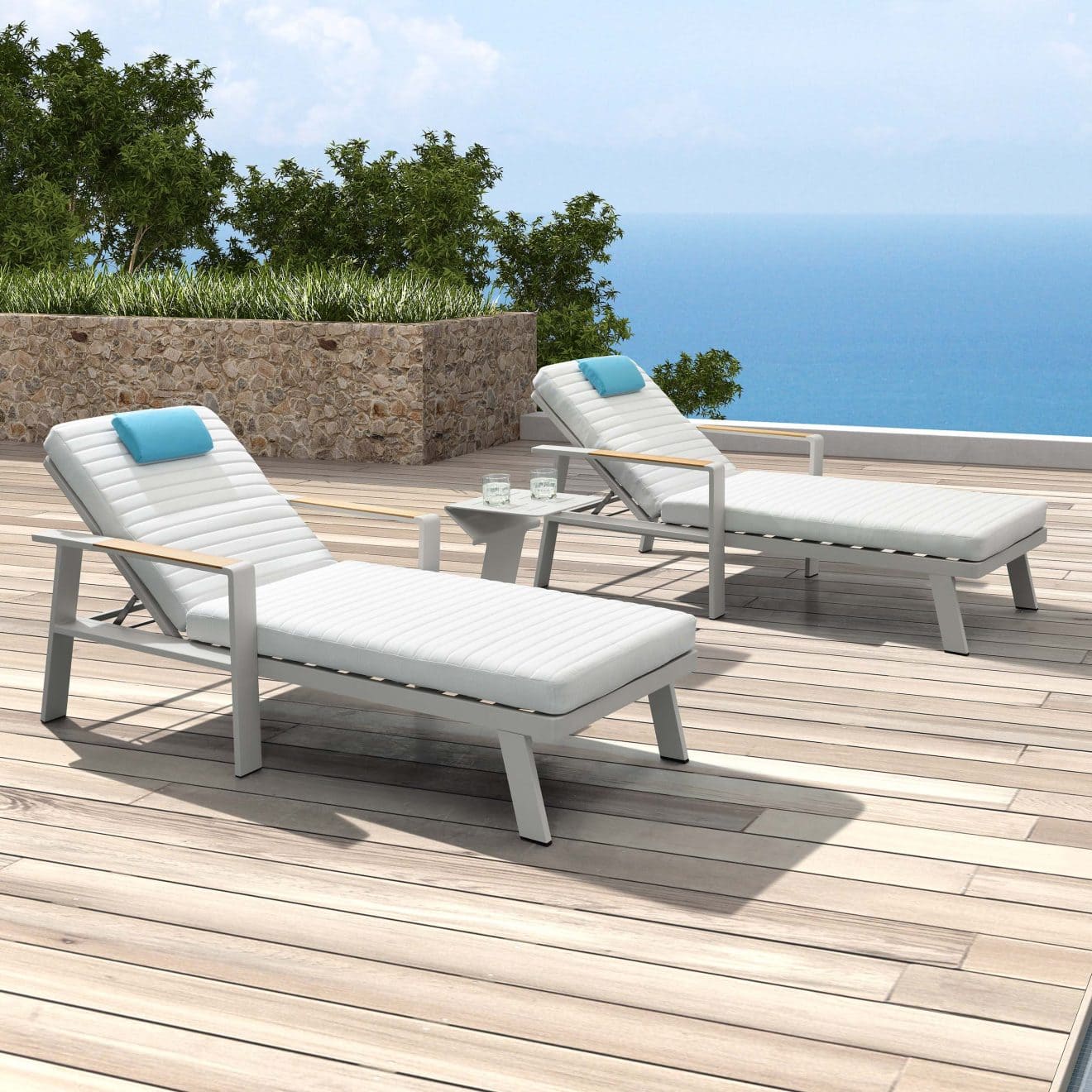 95402530 Emoti Sunlounger Taupe 2hr