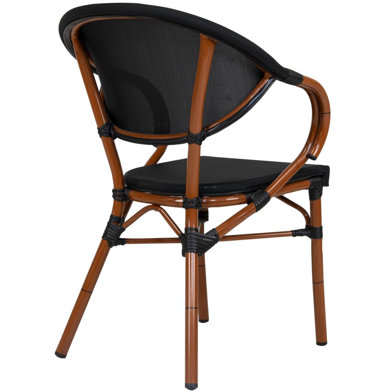 96910606 Terrasstoel Marino Bamboo Zwart 4hr