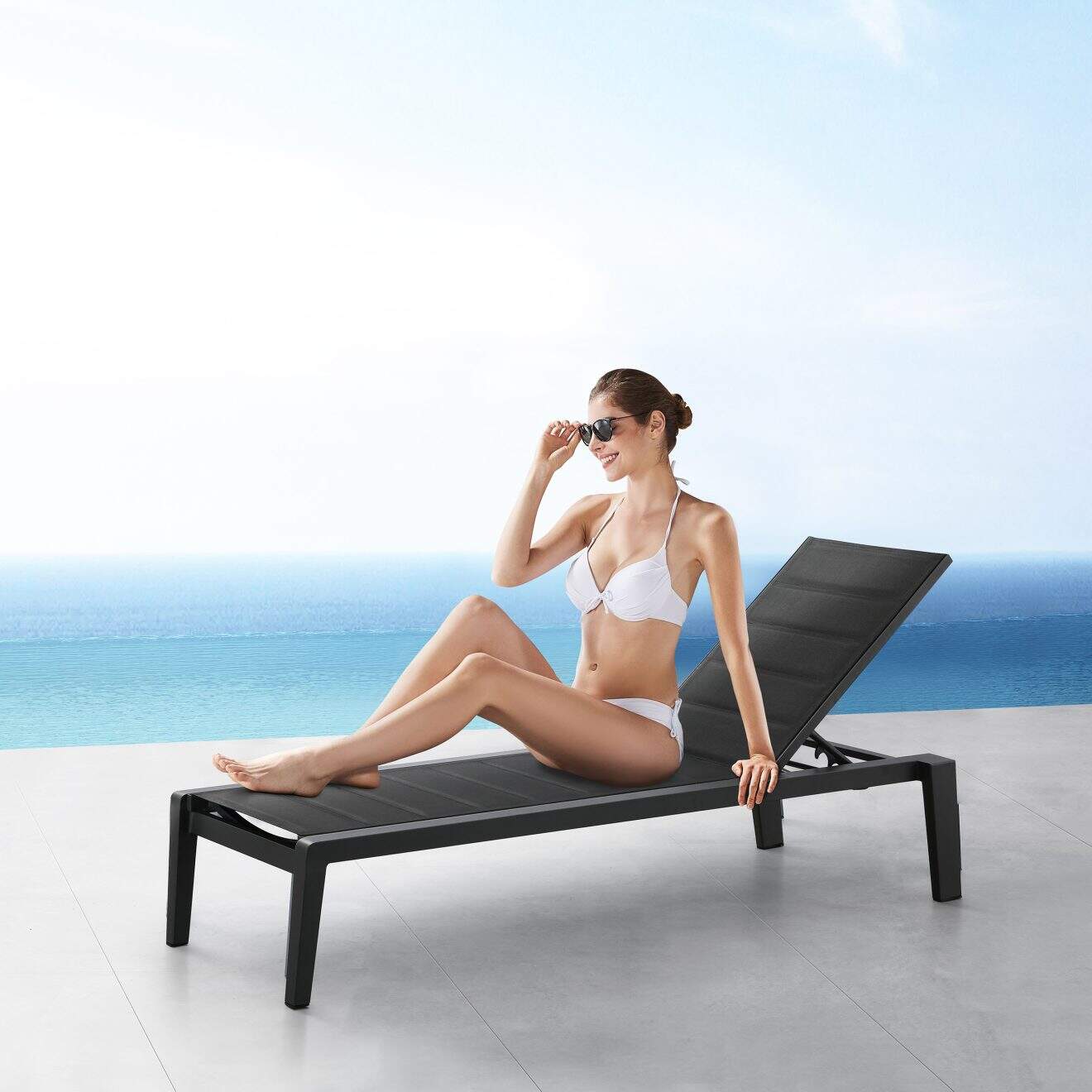 95404770 Emoti Textilene Sunlounger 2hr