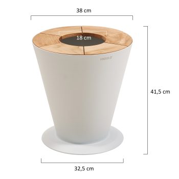 95404880 Icoo Flower Basket White Afmetingen