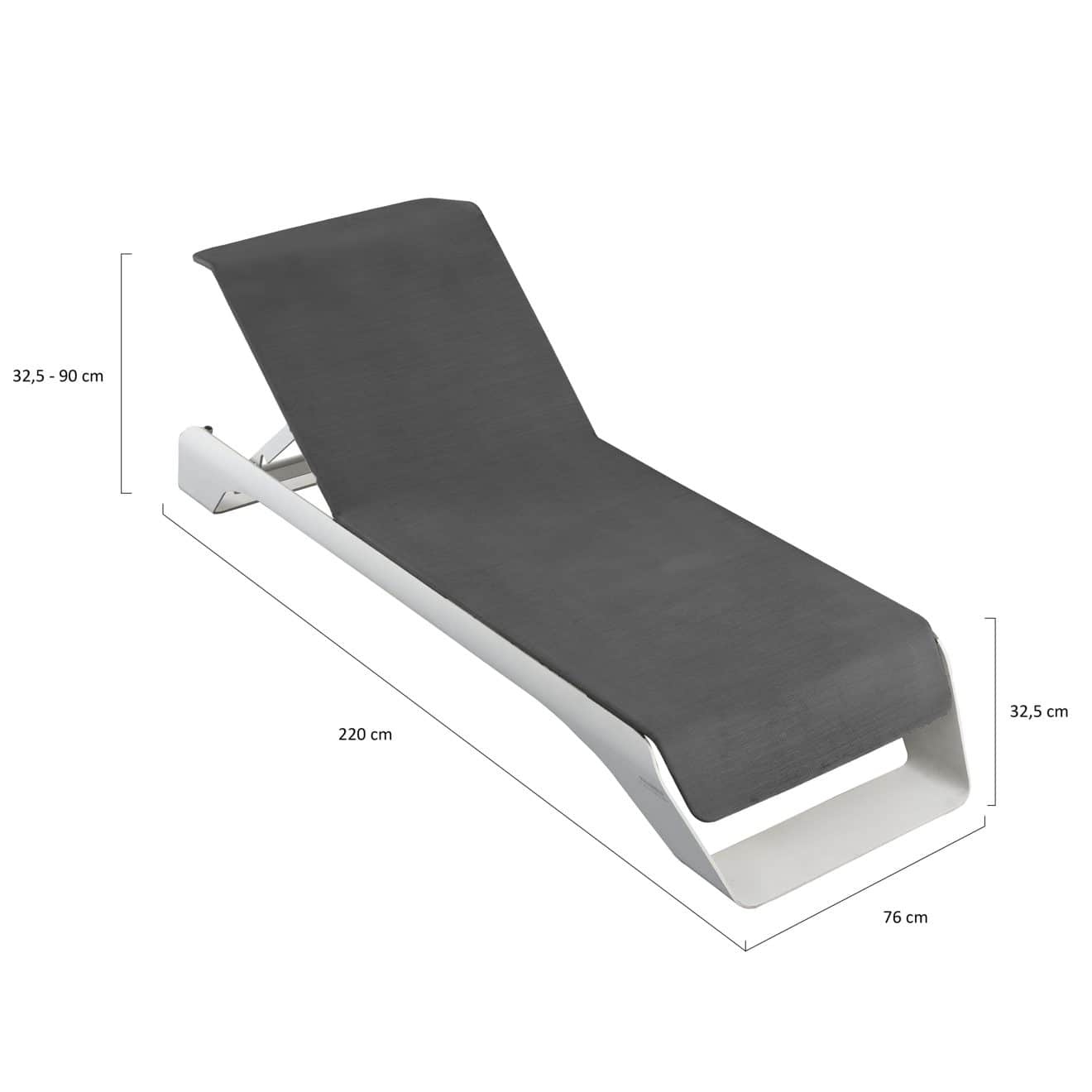 95405180 Onda Sunlounger Afmeting