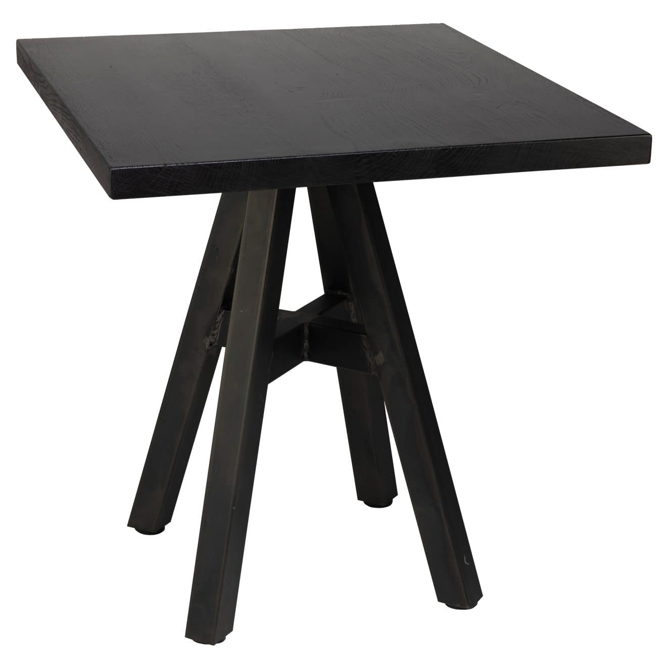 96308260 Onderstel Portland Industrial 96316870 Tafelblad Massief Eiken Zwart