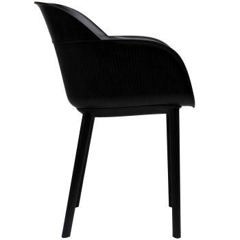 96910800 Terrasstoel Shell Zwart 3hr