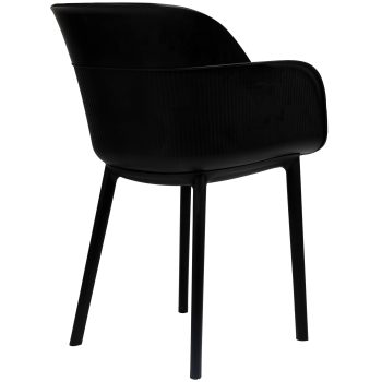 96910800 Terrasstoel Shell Zwart 4hr