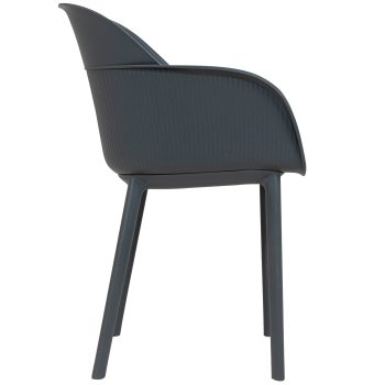 96910830 Terrasstoel Shell Antraciet 3hr