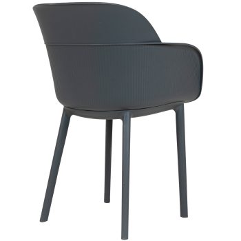 96910830 Terrasstoel Shell Antraciet 4hr