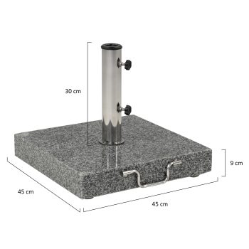 96953560 Parasolvoet Graniet 40kg Afmeting