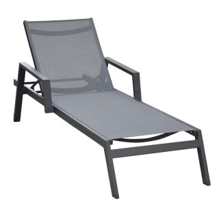 Melini Sunlounger - Zwart/Antraciet