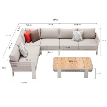 95420480 Borromeo Hoeklounge Afmeting