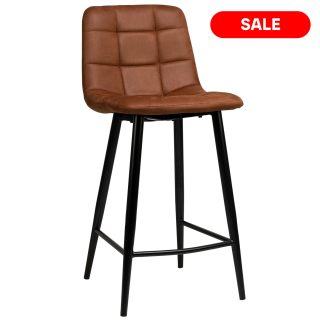 96201940 Barkruk Lauren Cognac Halfhoog 1outlet