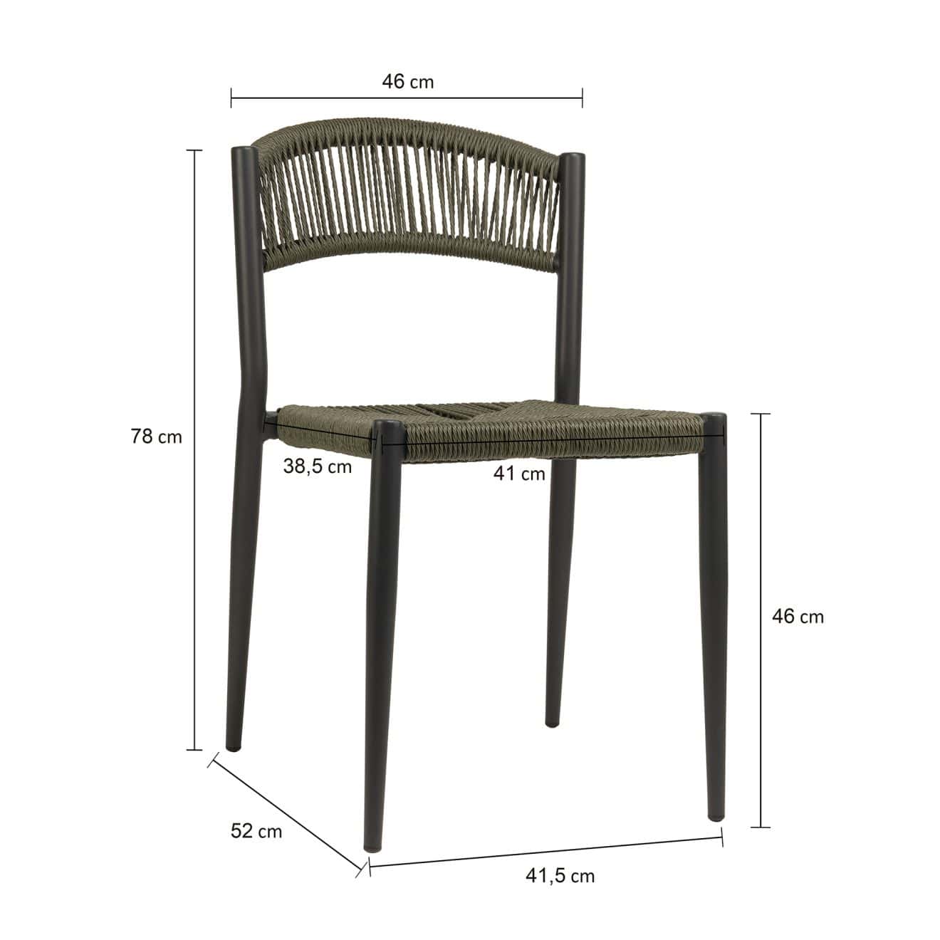 96914320 Terrasstoel Jonah Za Olive Afmeting