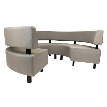 96914480 Ibiza Outdoorbank 3:4rond Taupe 3