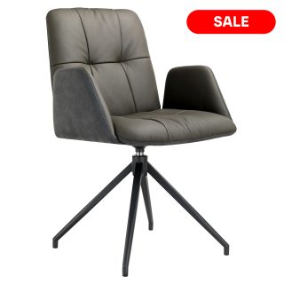 96119720 Cleo Armstoel Swiffel Zwart 1 Outlet