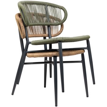 96915260 Terrasstoel Jorden Charcoal Naturel 8hr