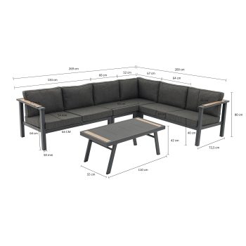 96915010 Boulia Hoeklounge Afmeting