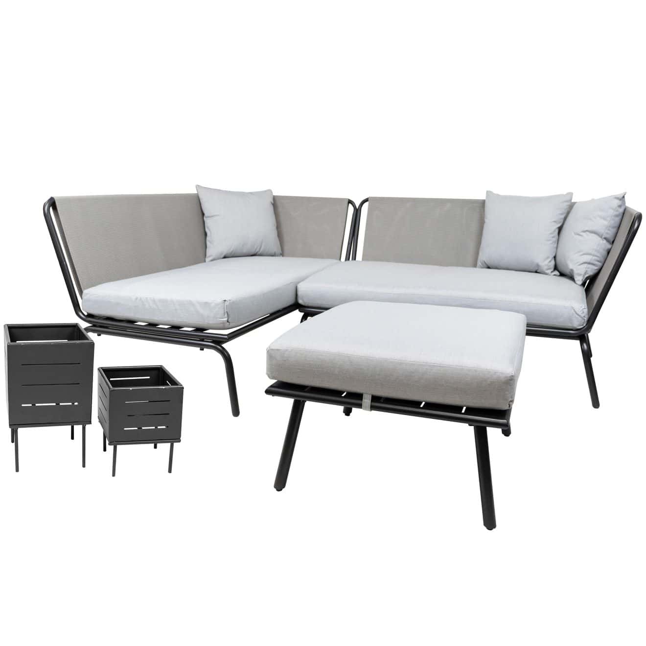 96916220 Maudi Loungeset Antraciet+planthouder Nowa 2hr