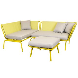 96916230 Maudi Loungeset Geel+planthouder Geel 1hr