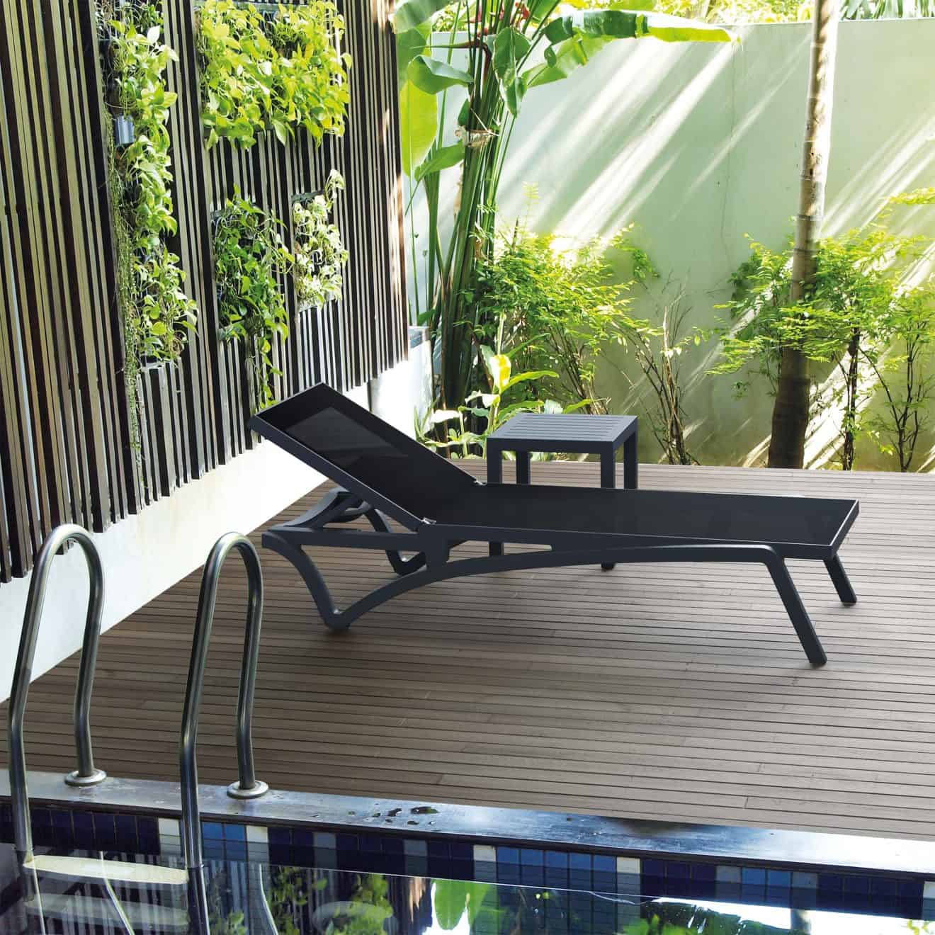 96916270 Pacific Sunlounger Zwart 7hr