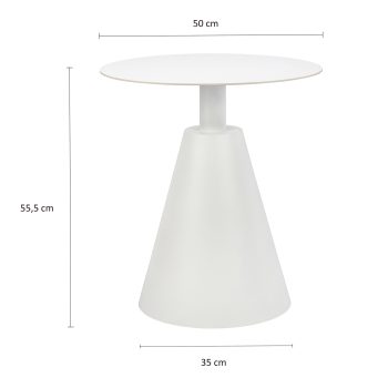 96916700 Bijzettafel Lino Wit Afmeting