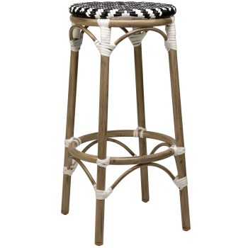 96915930 Barkruk Todd Bamboo Zwart Bruin 1hr