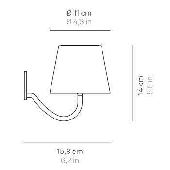 97114570 Wandlamp Poldina Wit Afmeting