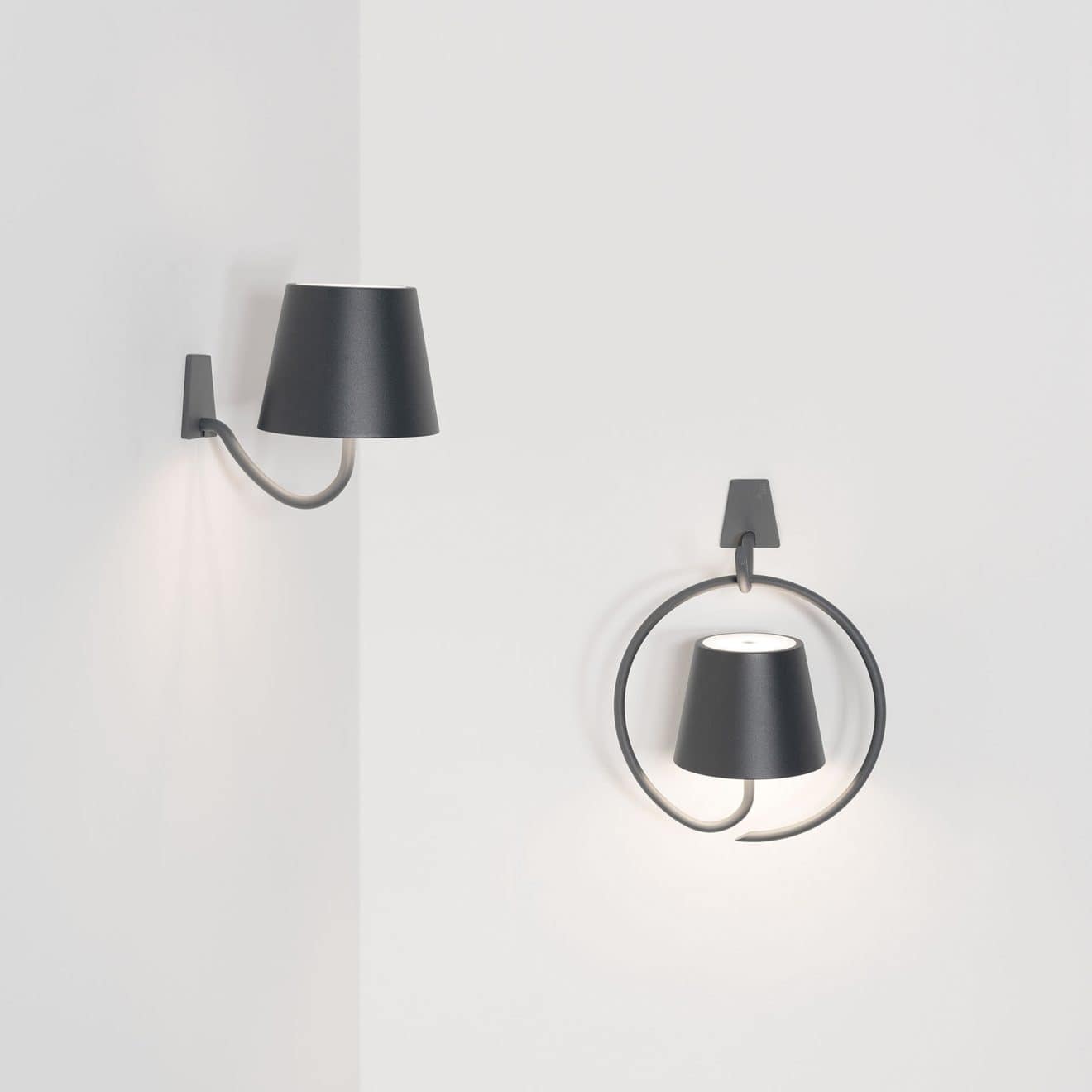 97114590 Wandlamp Poldina Antraciet 2hr