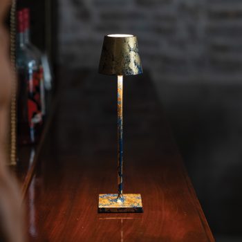 97114610 Tafellamp Poldina Micro Goud Blauw 8hr