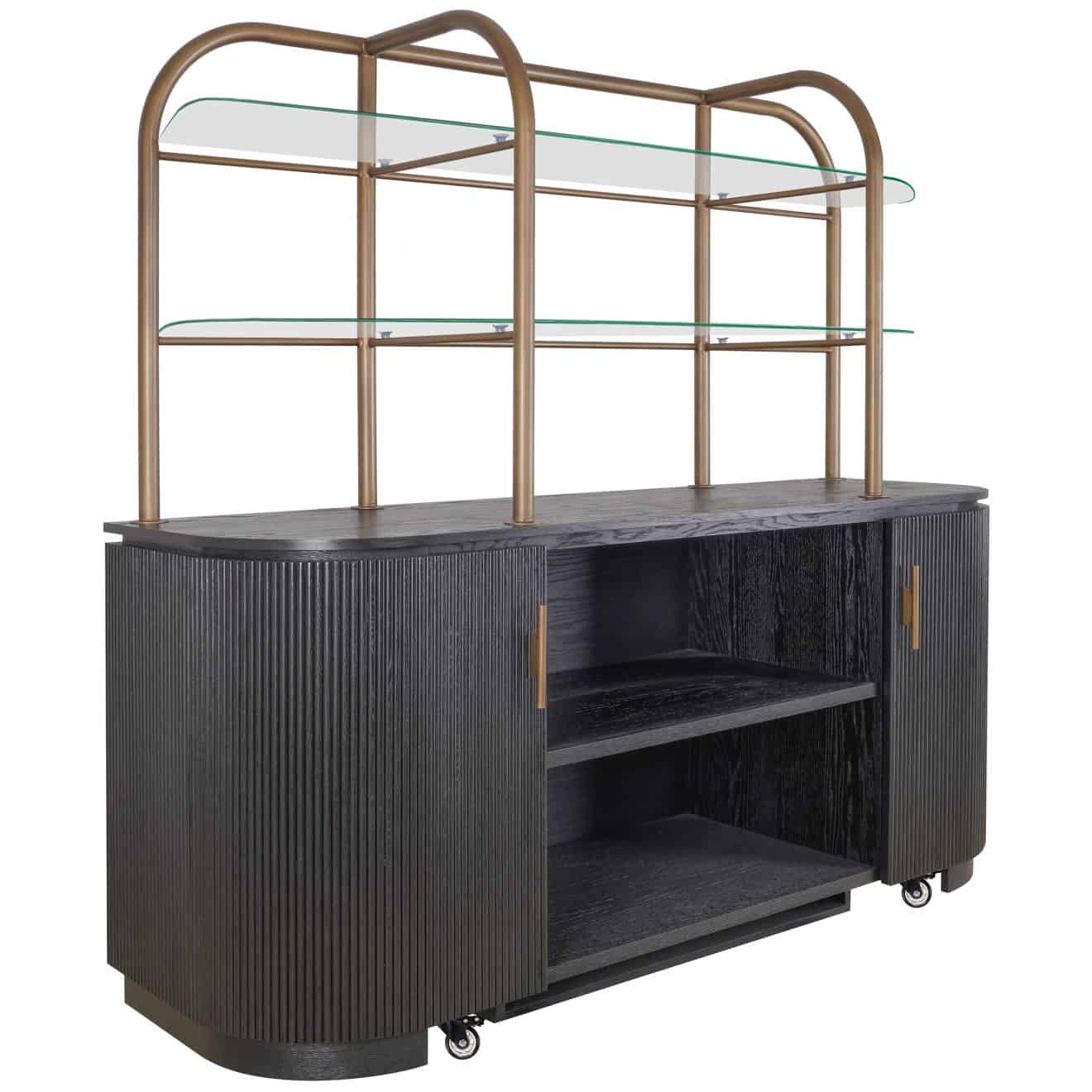 95200030 Salerno Wandkast Zwart Eiken 1hr