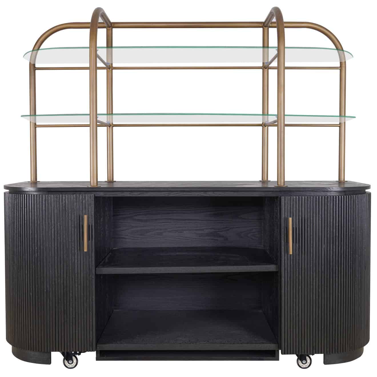 95200030 Salerno Wandkast Zwart Eiken 2hr