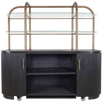 95200030 Salerno Wandkast Zwart Eiken 2hr