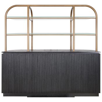 95200030 Salerno Wandkast Zwart Eiken 4hr