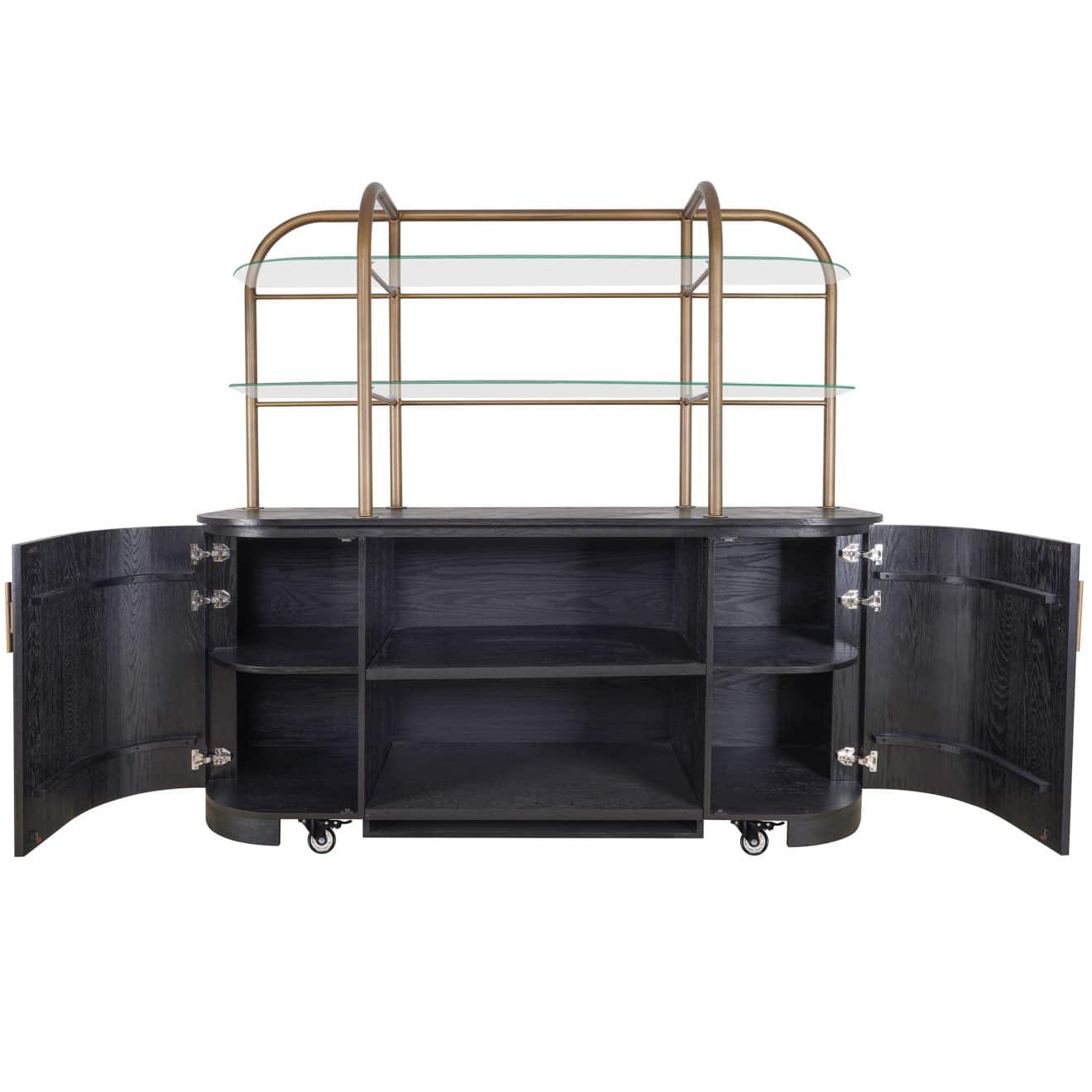 95200030 Salerno Wandkast Zwart Eiken 5hr