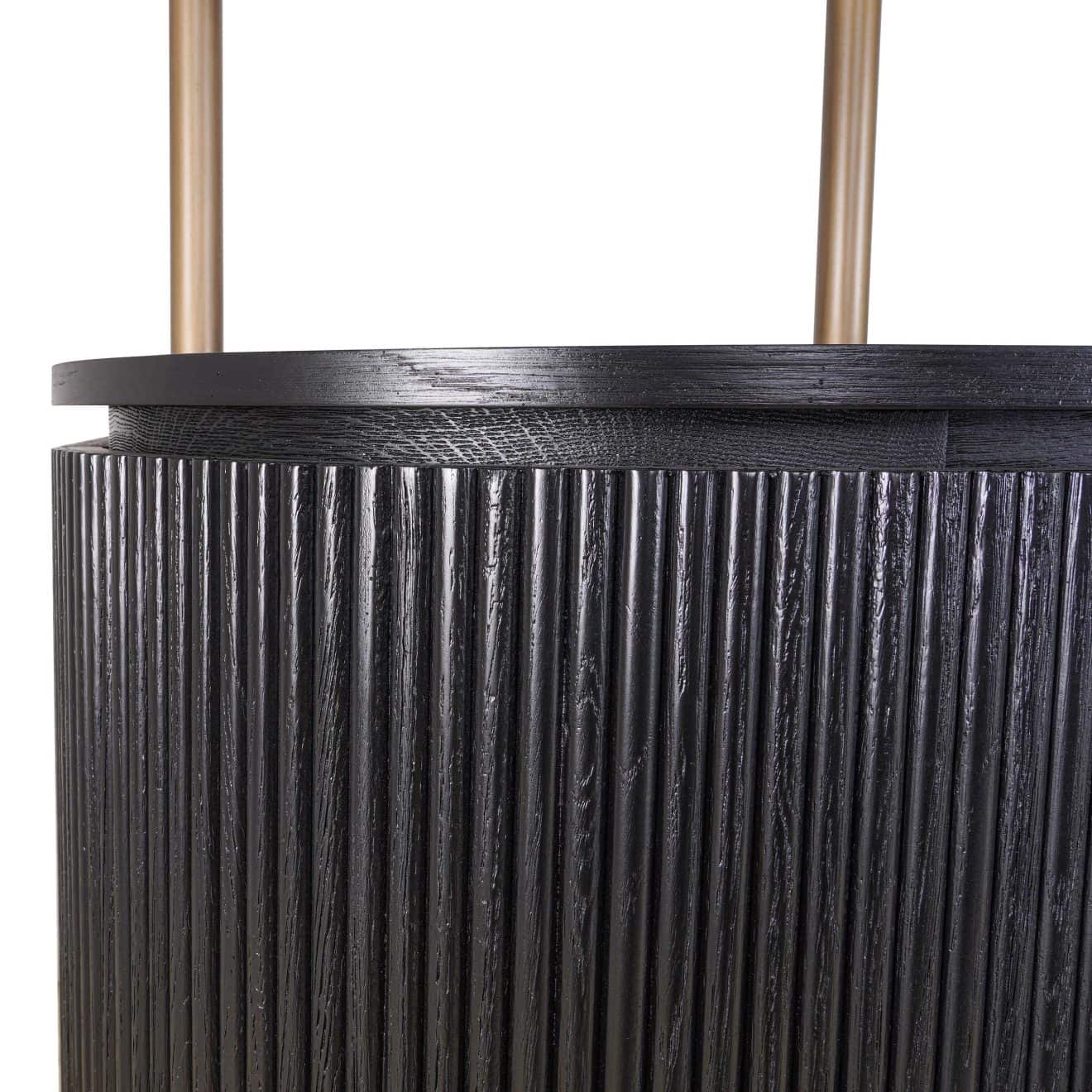 95200030 Salerno Wandkast Zwart Eiken 6hr