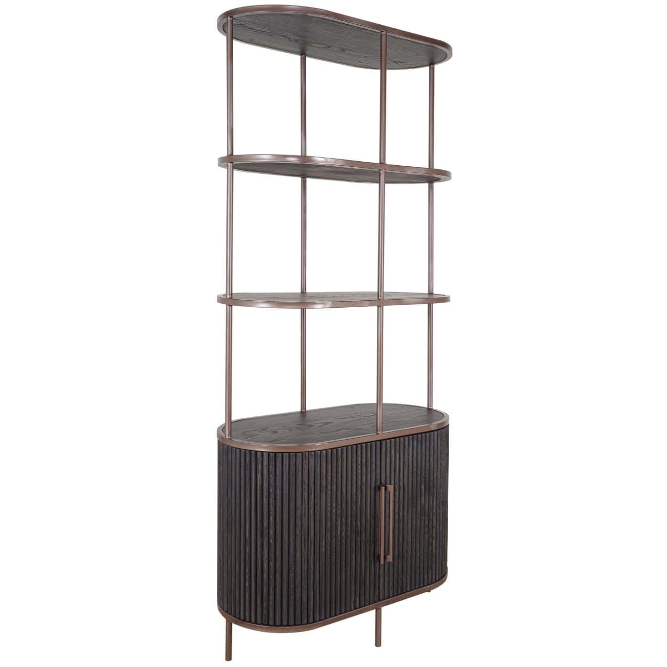 95200040 Positano Wandkast Zwart Eiken 1hr