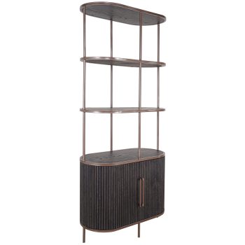 95200040 Positano Wandkast Zwart Eiken 1hr