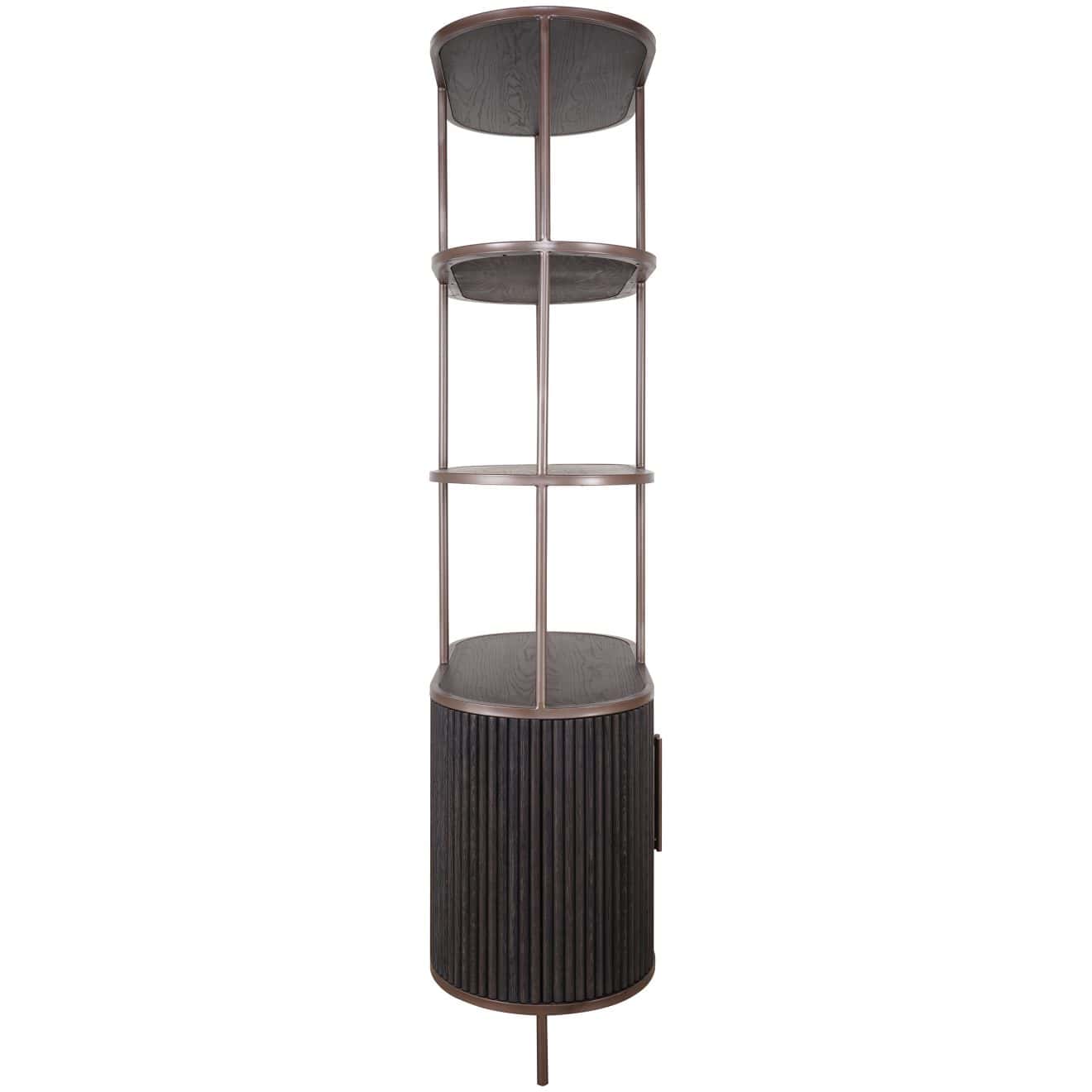 95200040 Positano Wandkast Zwart Eiken 3hr