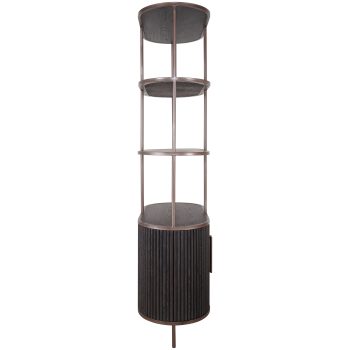 95200040 Positano Wandkast Zwart Eiken 3hr
