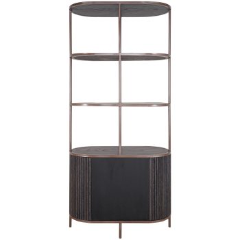 95200040 Positano Wandkast Zwart Eiken 4hr