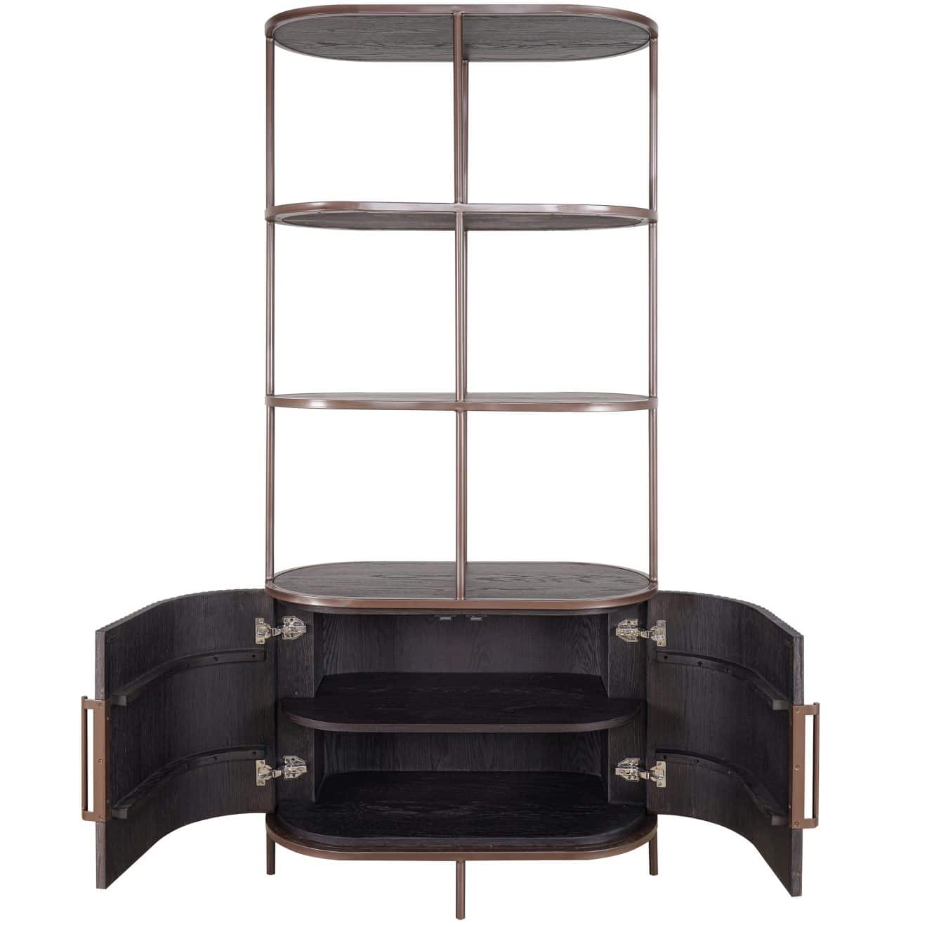 95200040 Positano Wandkast Zwart Eiken 5hr