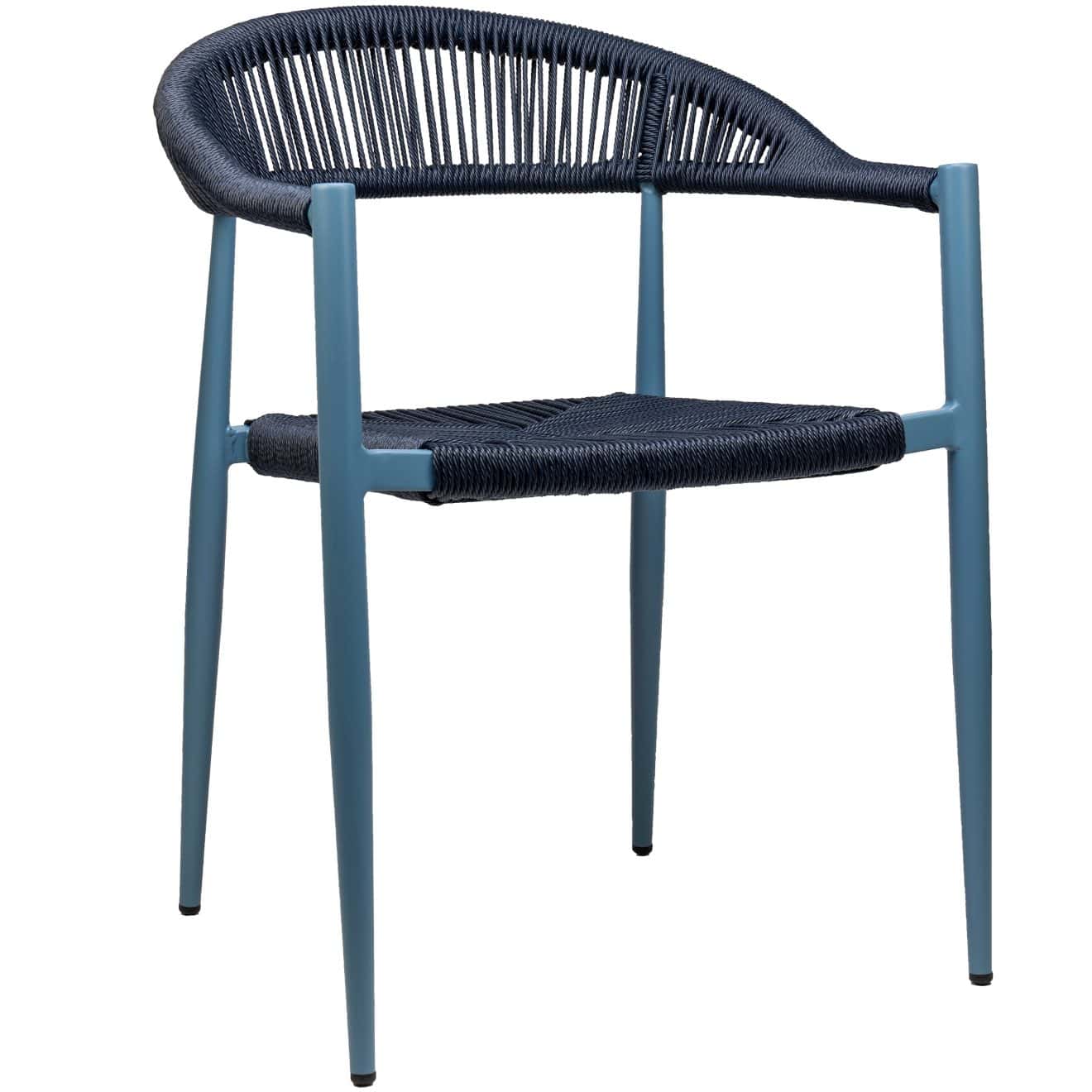 96917370 Terrasstoel Jonah Met Arm Blauw Navy 1hr