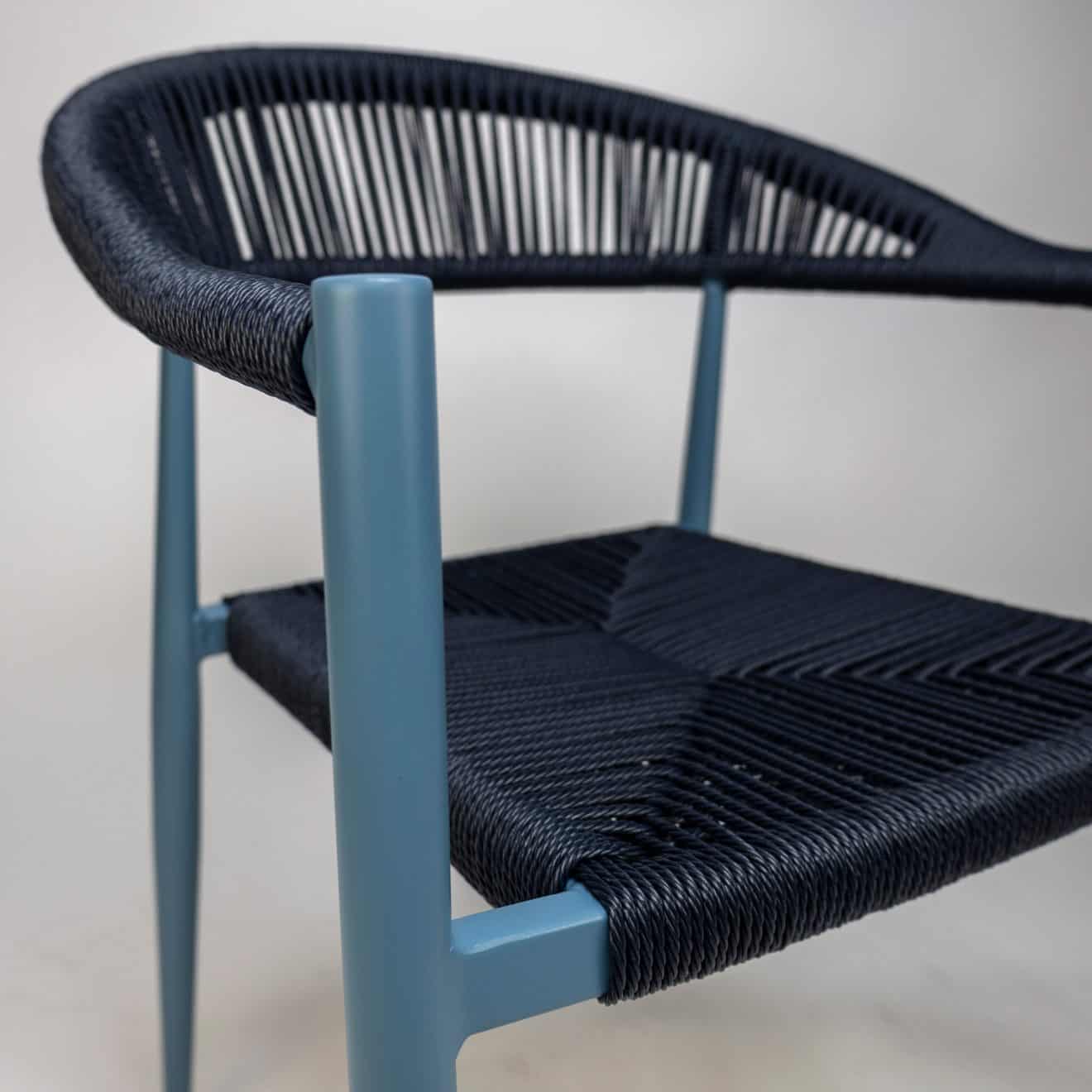 96917370 Terrasstoel Jonah Met Arm Blauw Navy 5hr