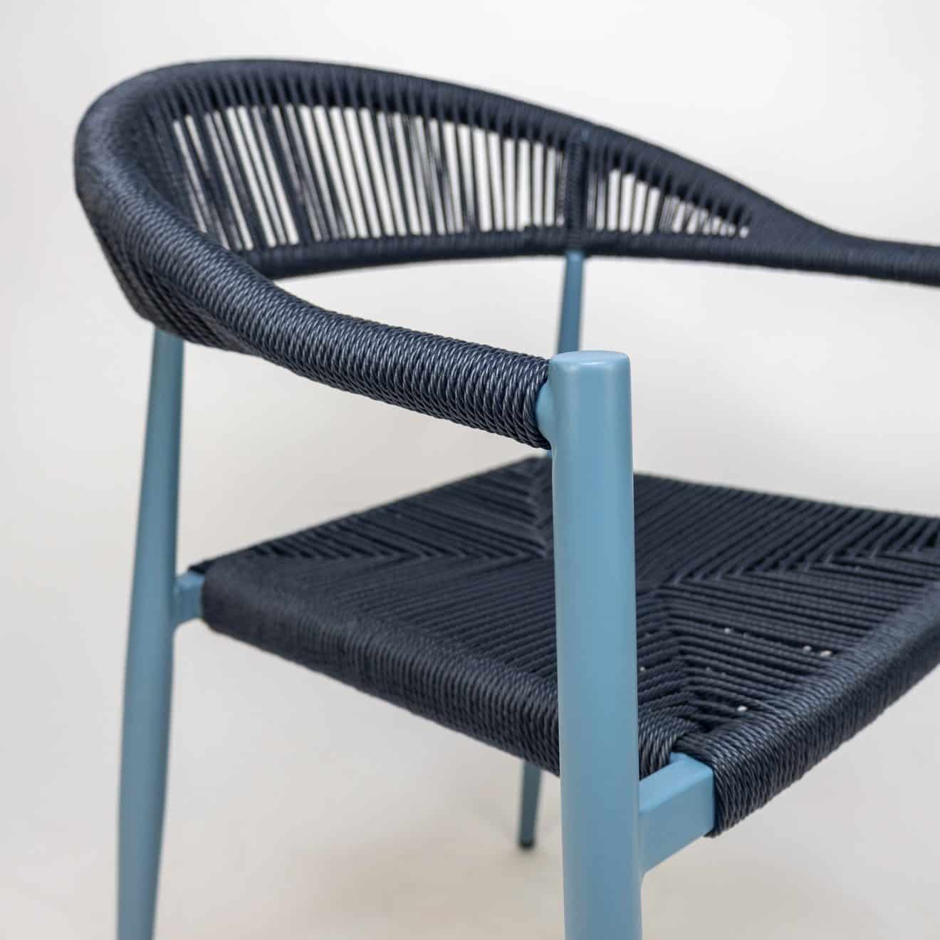 96917370 Terrasstoel Jonah Met Arm Blauw Navy 6hr