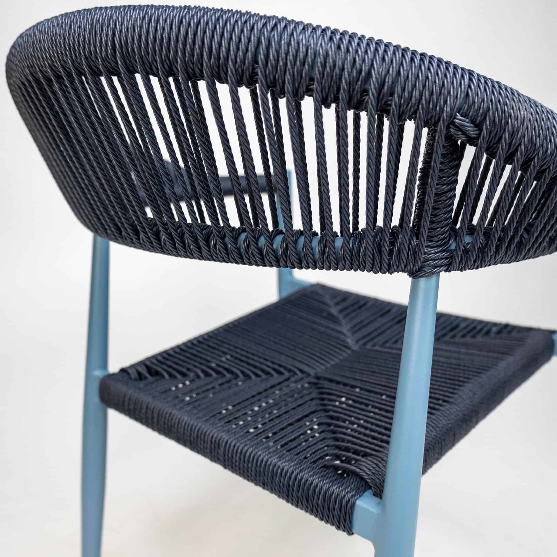 96917370 Terrasstoel Jonah Met Arm Blauw Navy 8hr