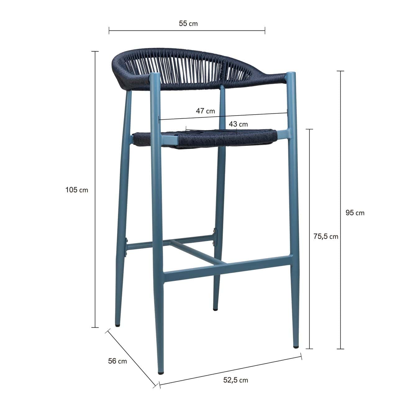 96917390 Terraskruk Jonah Blauw Afmeting