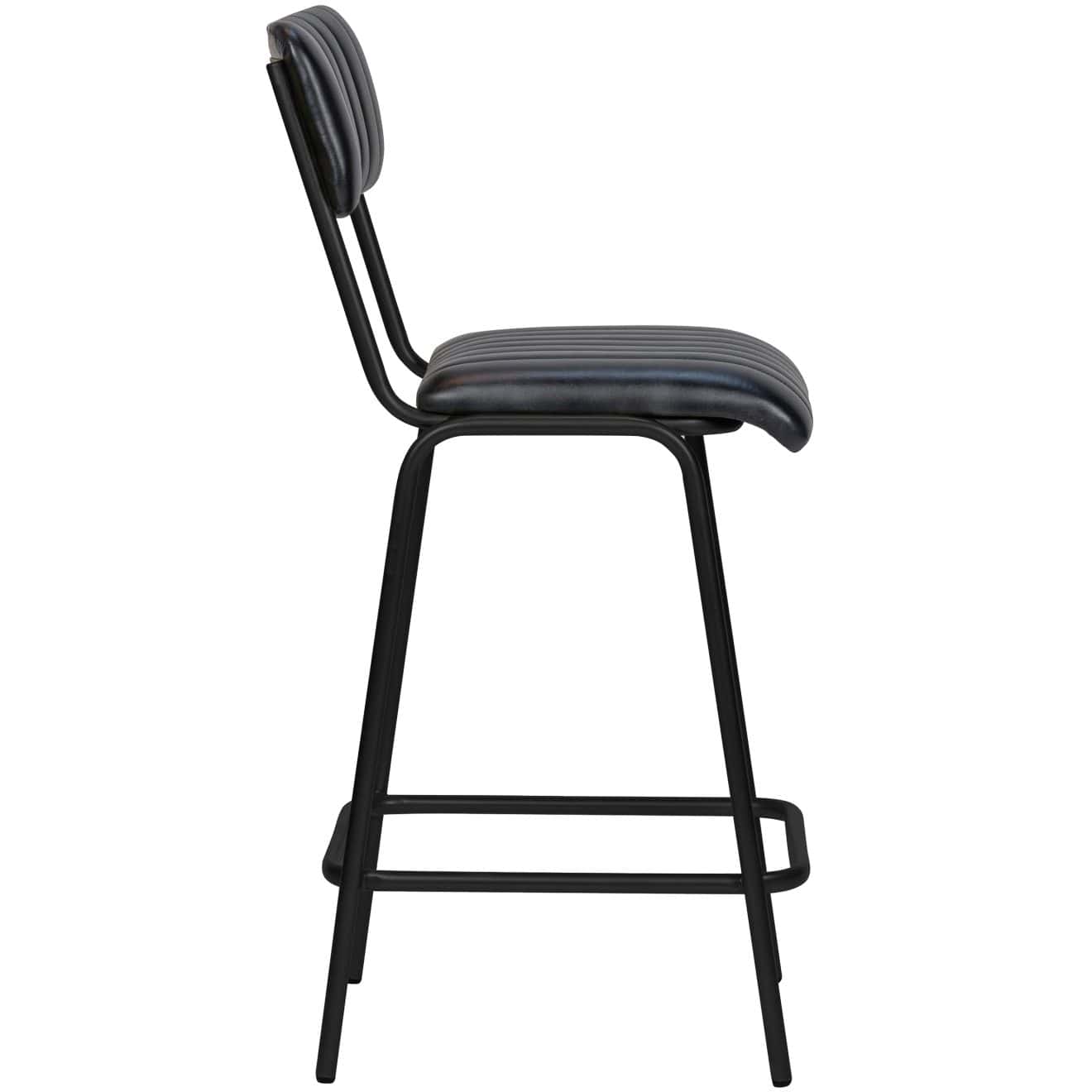 96206500 Barkruk Jenson Zwart Zwart Frame Halfhoog 3hr