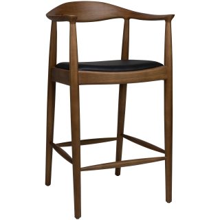96206780 Barkruk Nordic Halfhoog Ash Zwart Pu 1hr