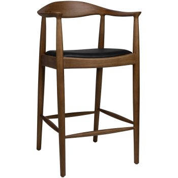 96206780 Barkruk Nordic Halfhoog Ash Zwart Pu 1hr