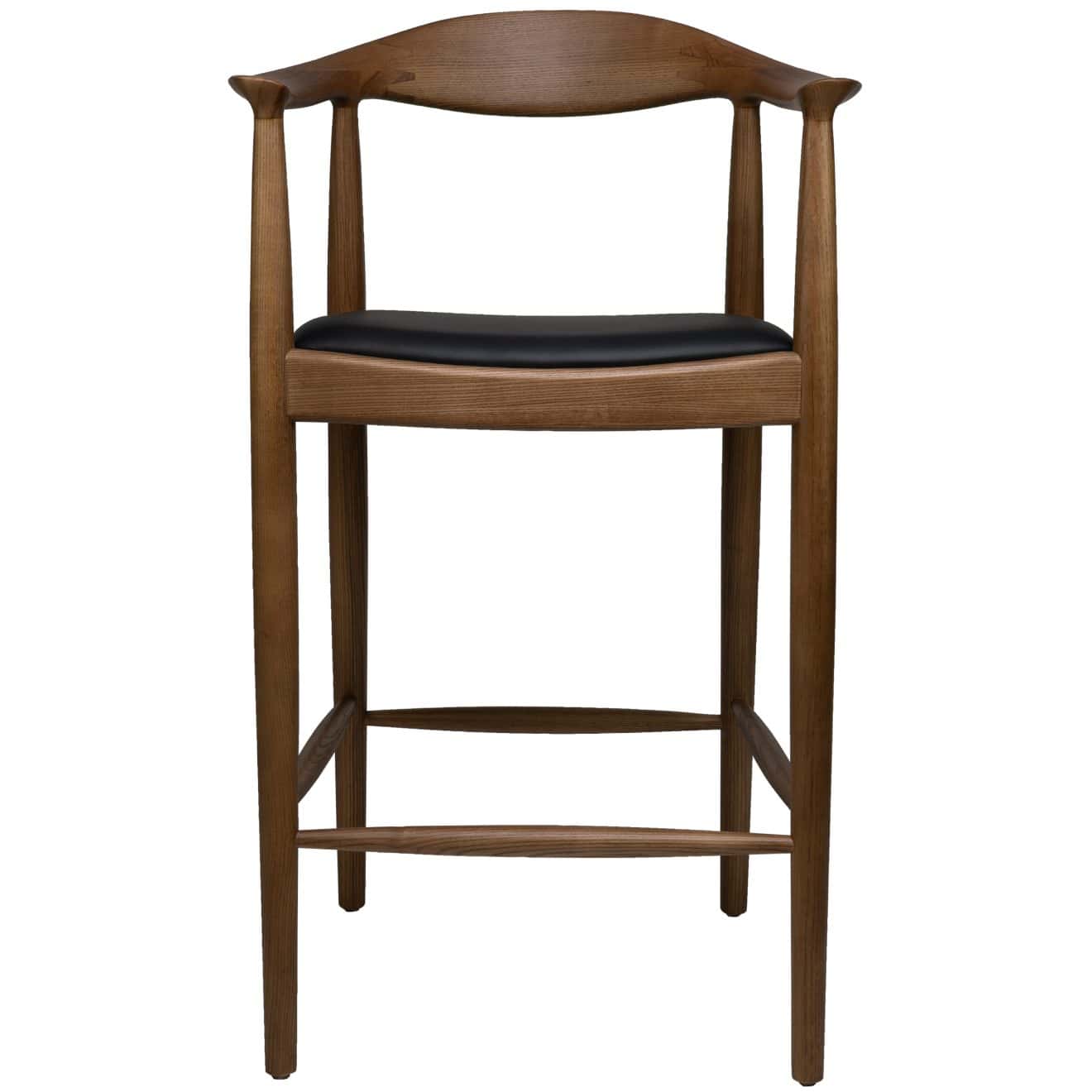 96206780 Barkruk Nordic Halfhoog Ash Zwart Pu 2hr