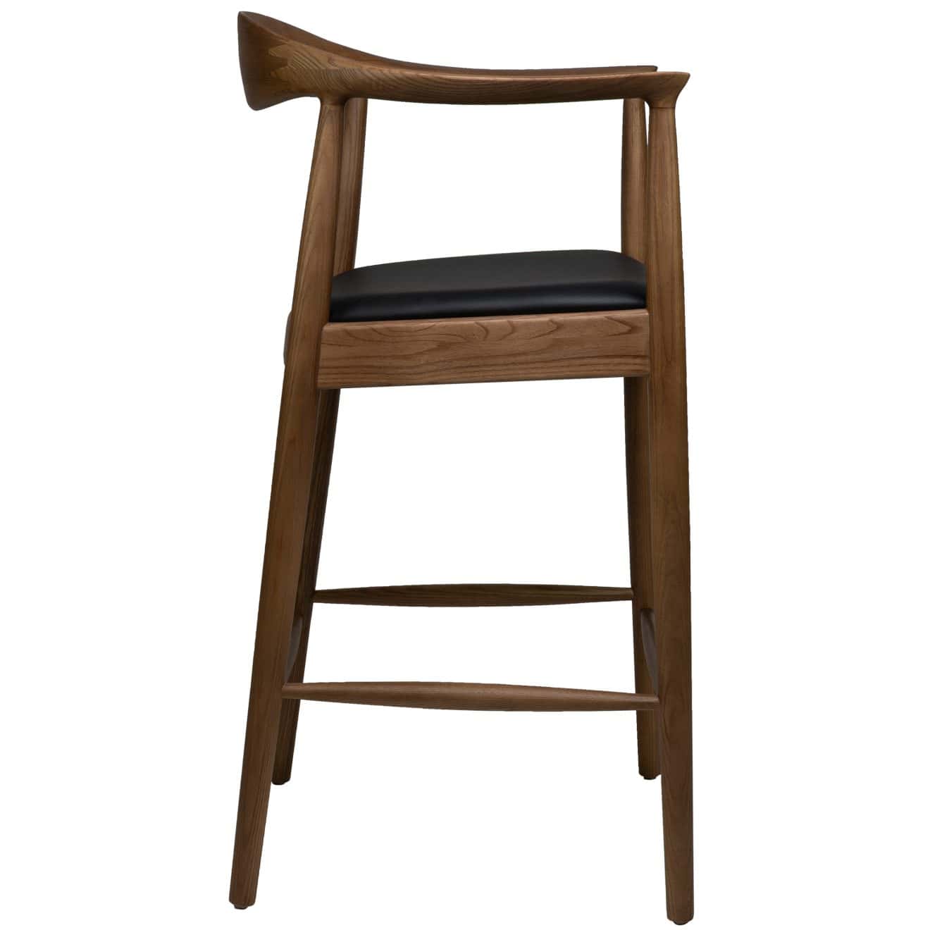 96206780 Barkruk Nordic Halfhoog Ash Zwart Pu 3hr