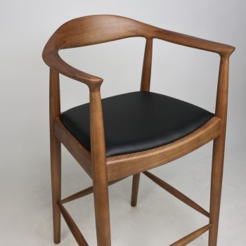 96206780 Barkruk Nordic Halfhoog Ash Zwart Pu 5hr